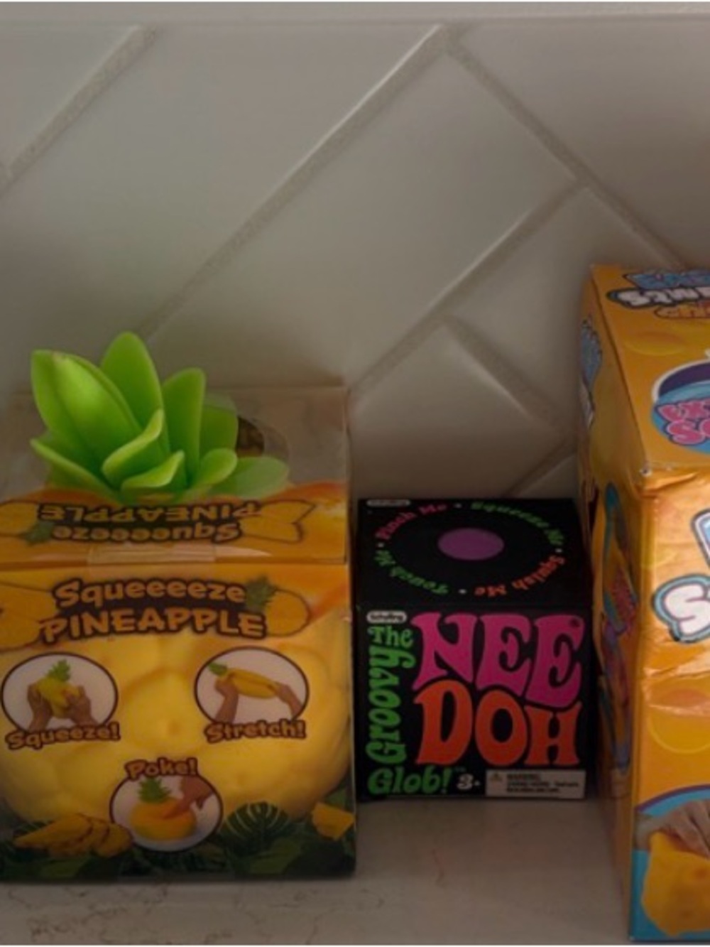 Large pineapple squish & even larger cheese squish! Sale 48 Hrs. Fast safe ship.
